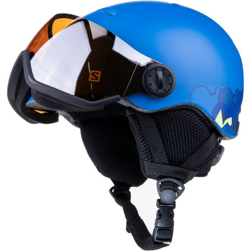 Lyžiarska prilba Salomon Grom visor pop blue mat M - 2