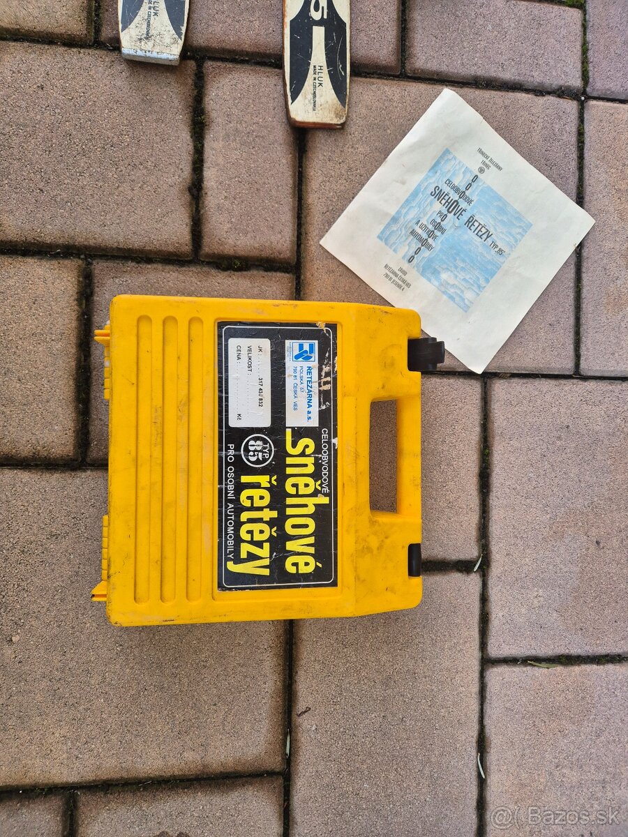 Zimná výbava lyže + retaze retro - 2