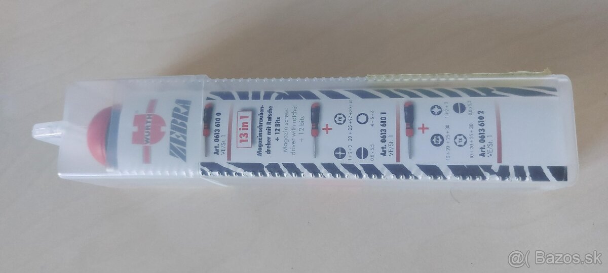 Multifunkčný skrutkovač s ráčnou WÜRTH Zebra - 2