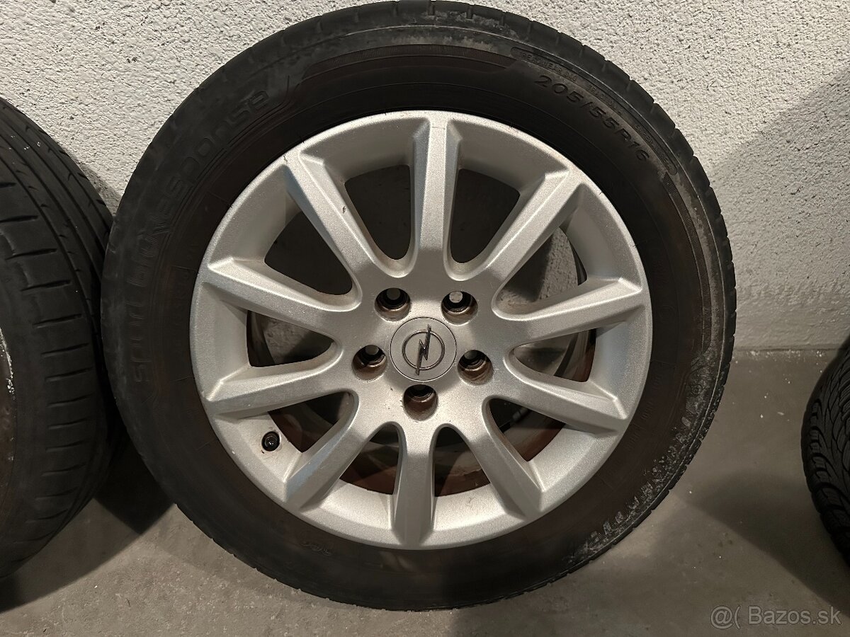 komplet ALU + pneu opel vectra 205/55 R16 - 2