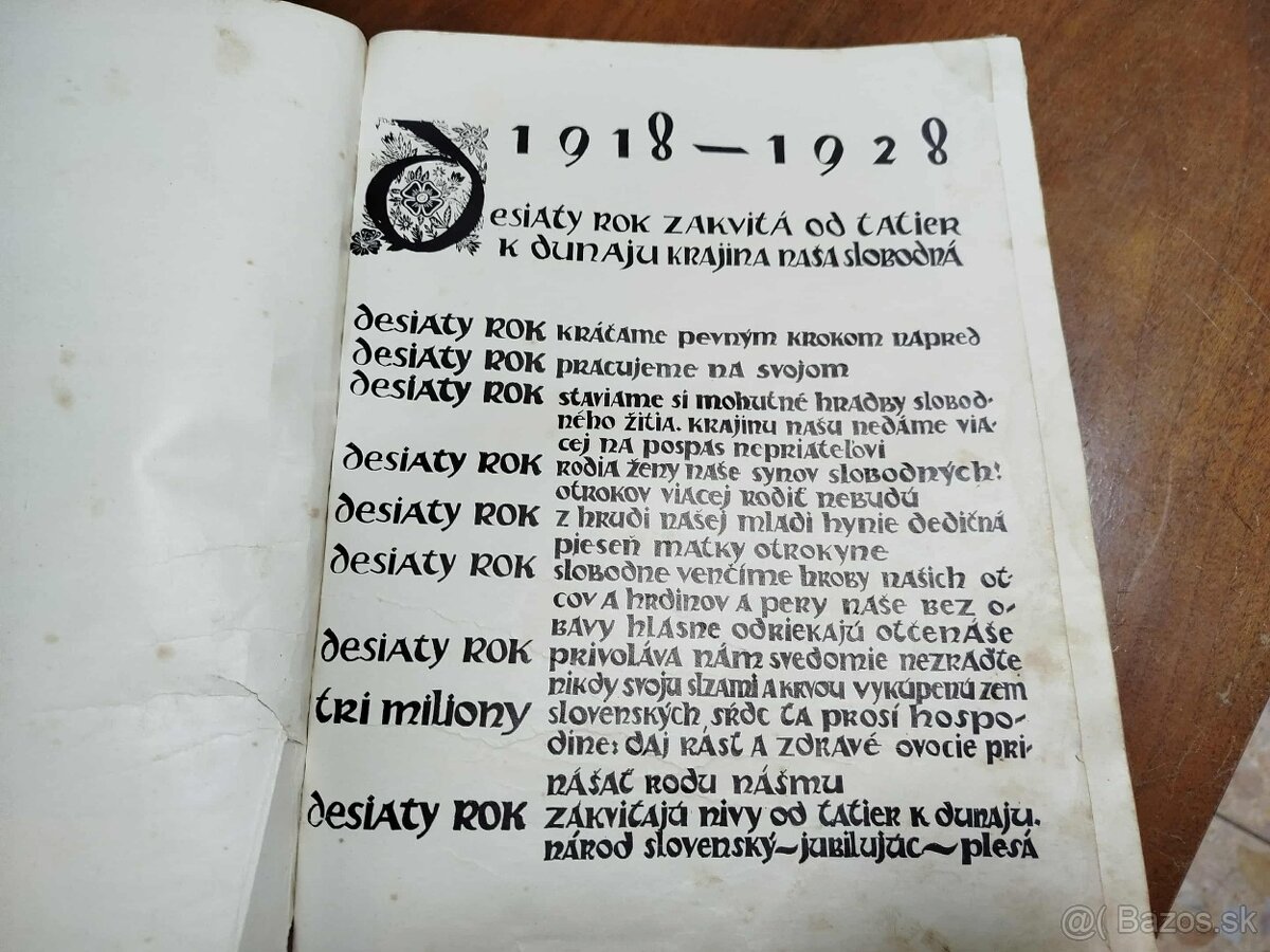 ZLATÁ KNIHA SLOVENSKA 1918 – 1928--Kolesár Miloš--1929--Jubi - 2