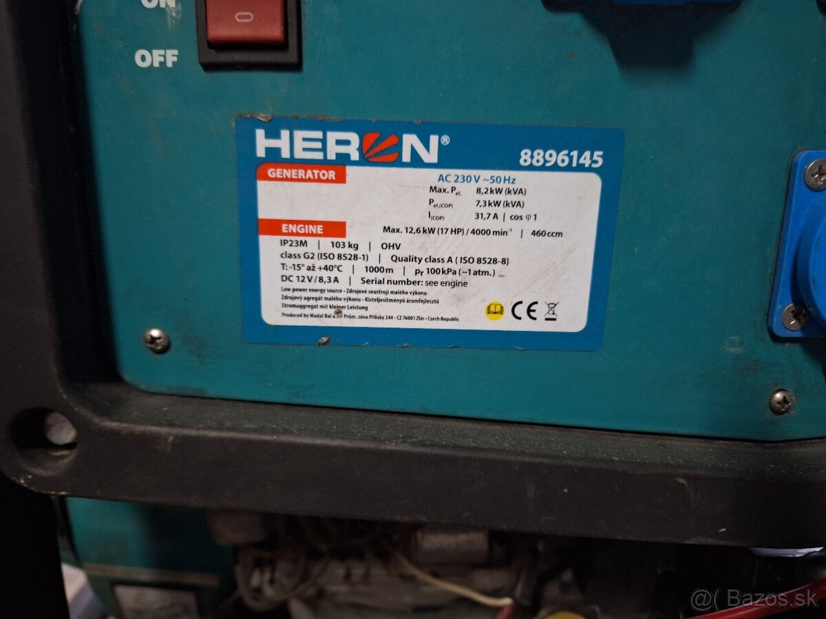 Predám elektrocentralu 8.2kw - 2