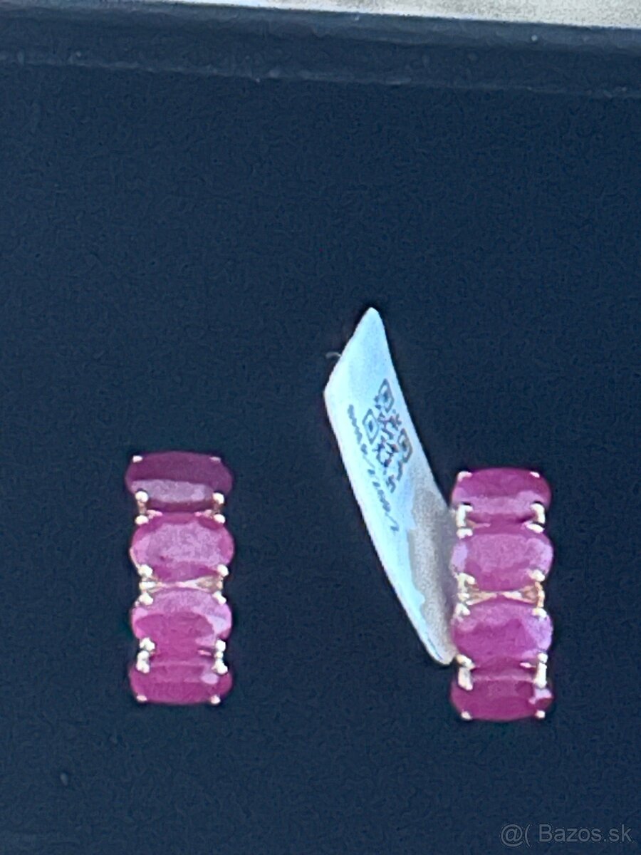 Zlaté náušnice s rubínmi - 2