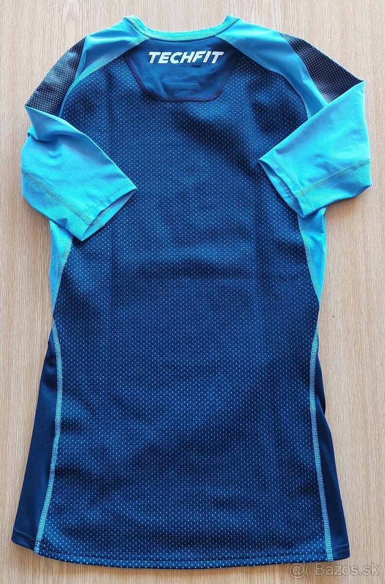 Nové kompresné tričká Adidas TECHFIT (M/L) – Modré/Oranžové - 2