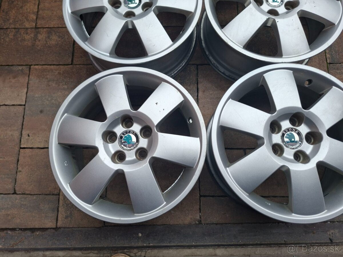 Orig. hliníkové disky Škoda R15, 5x100 - 2
