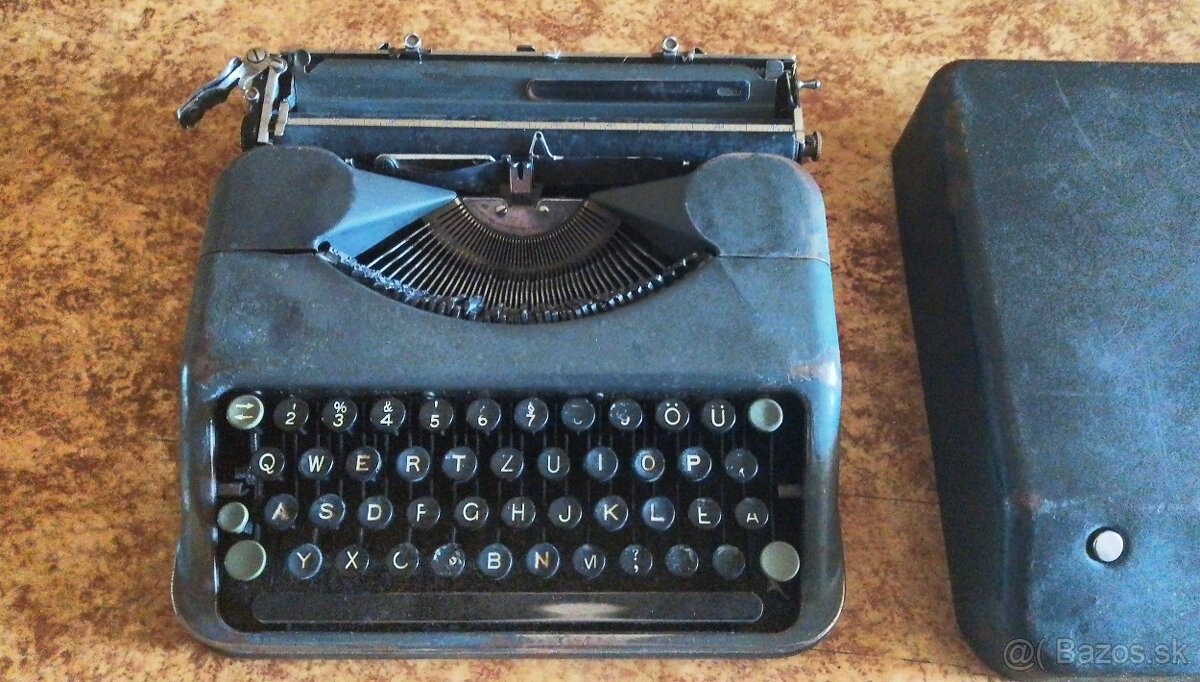 starožitní písací stroj Hermes Baby - 2