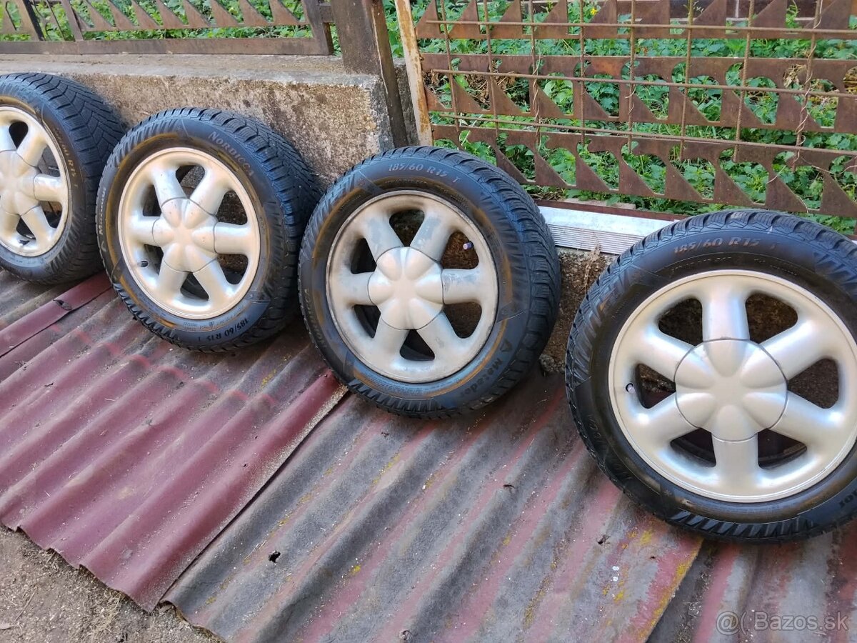 Predám 4x100 R15 185/60 - 2