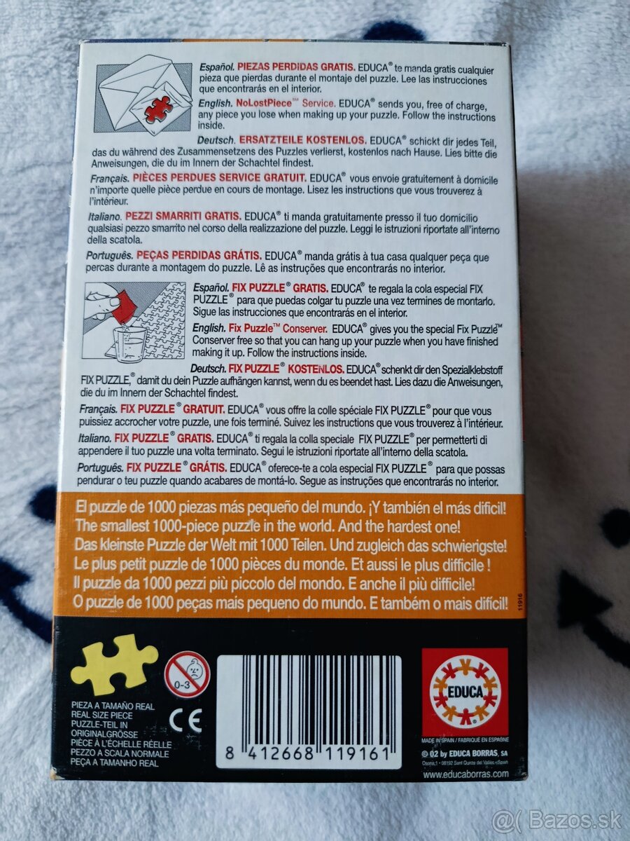 Miniatúrne puzzle A. Gaudí 1000 dielikov - 2