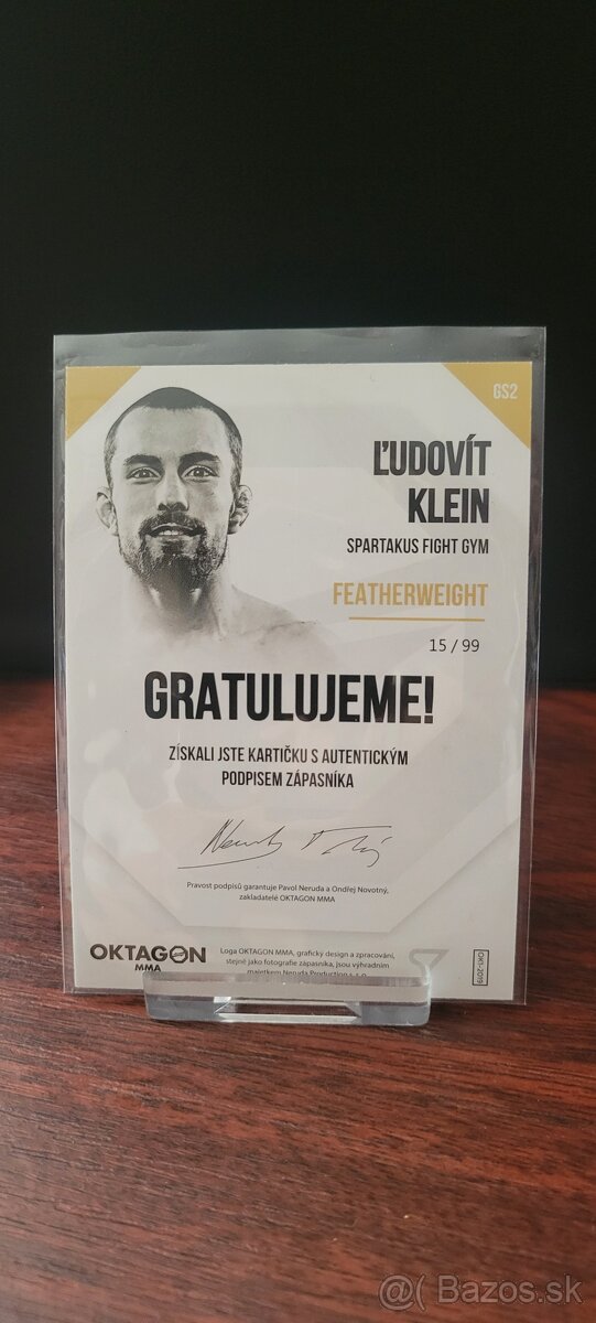 Predam Oktagon podpisovu kartu Ludovit Klein - 2