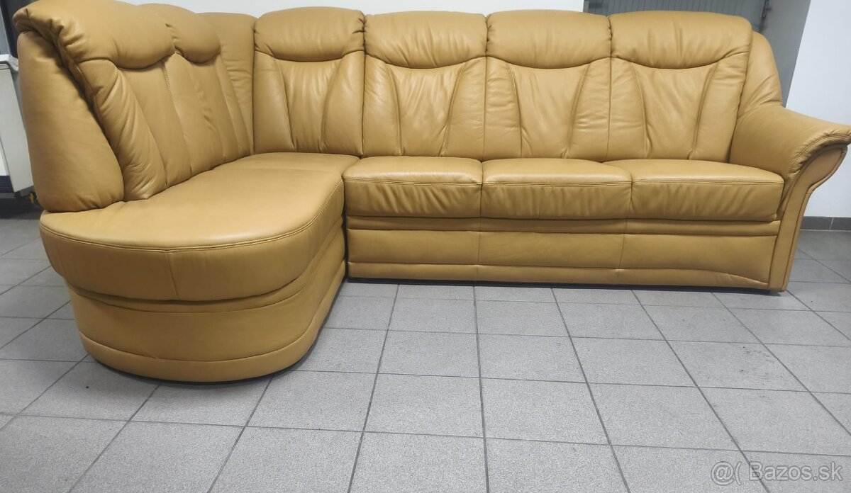 Kožená rohová sedacia súprava - ako NOVÁ, BEZ POŠKOZENIA - 2