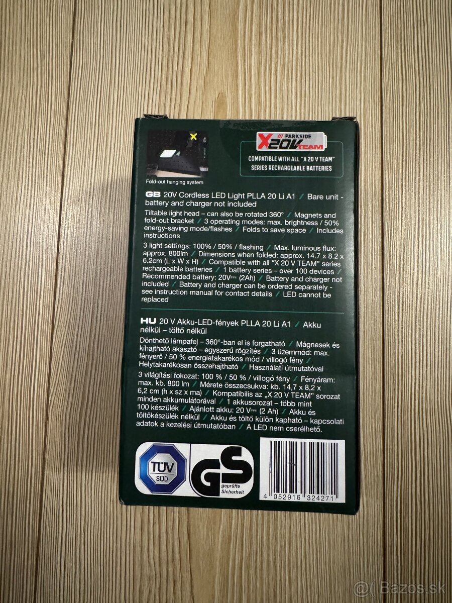 Predám PARKSIDE 20V aku LED lampa - 2