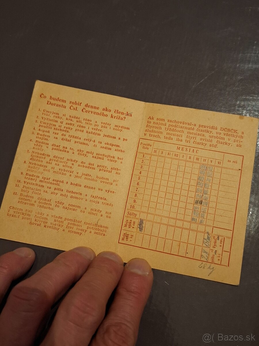 Preukaz Červený kríž 1945/1946 - 2