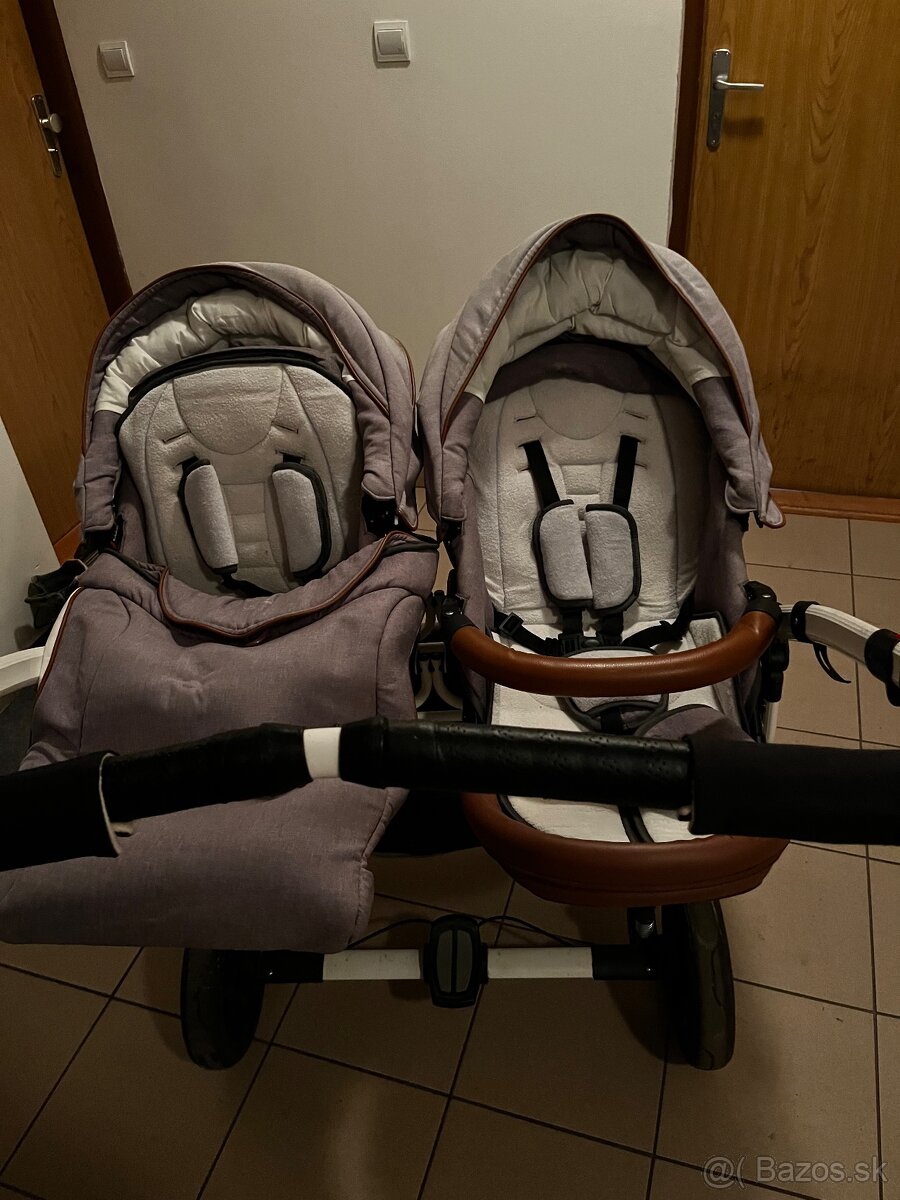 Kočík pre dvojičky Dalga - 2