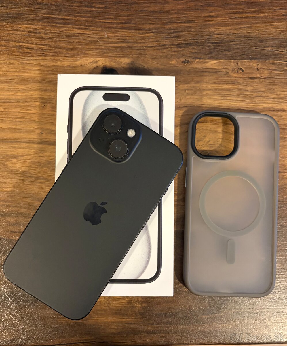 iPhone 15, Black, 128GB, TOP stav - 2