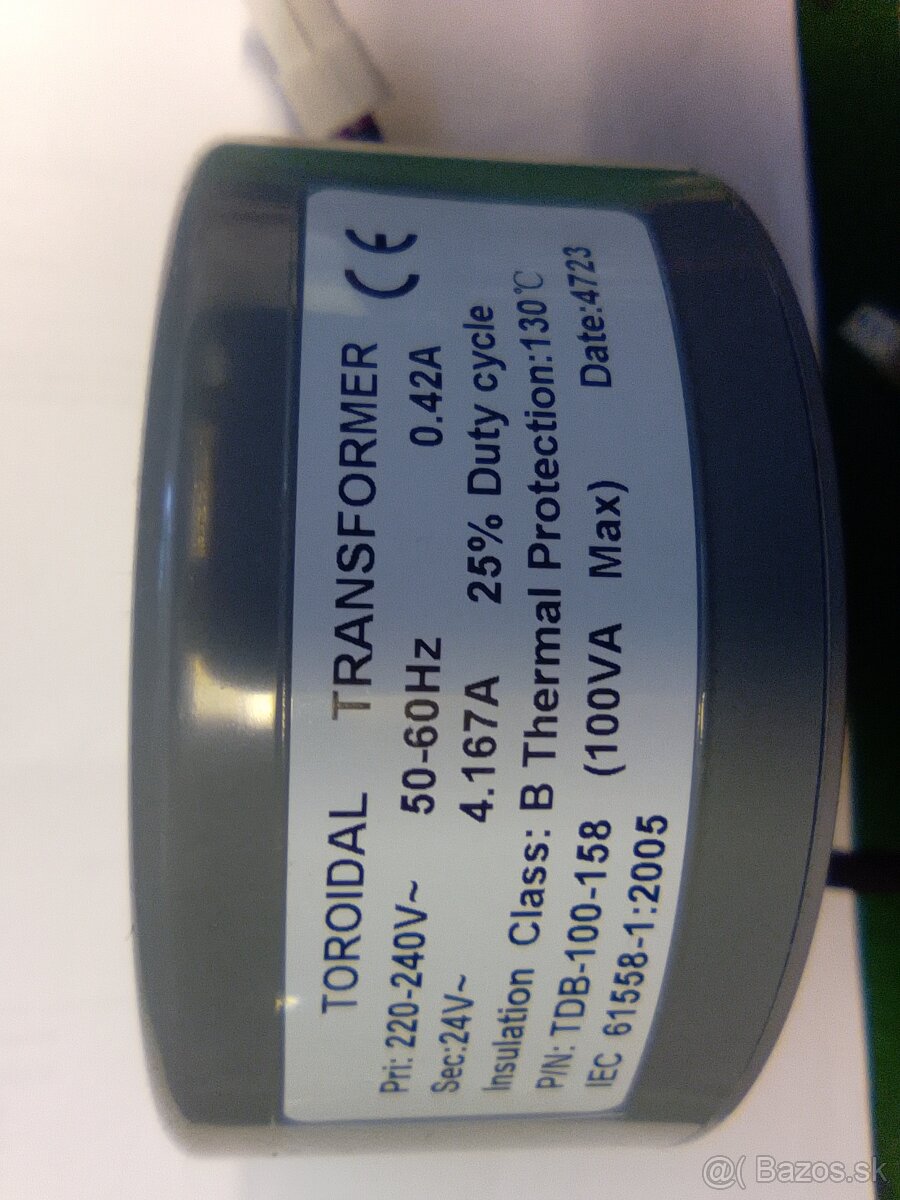 Predám toroidný transformátor 220V/24V /4,16A -100W - 2