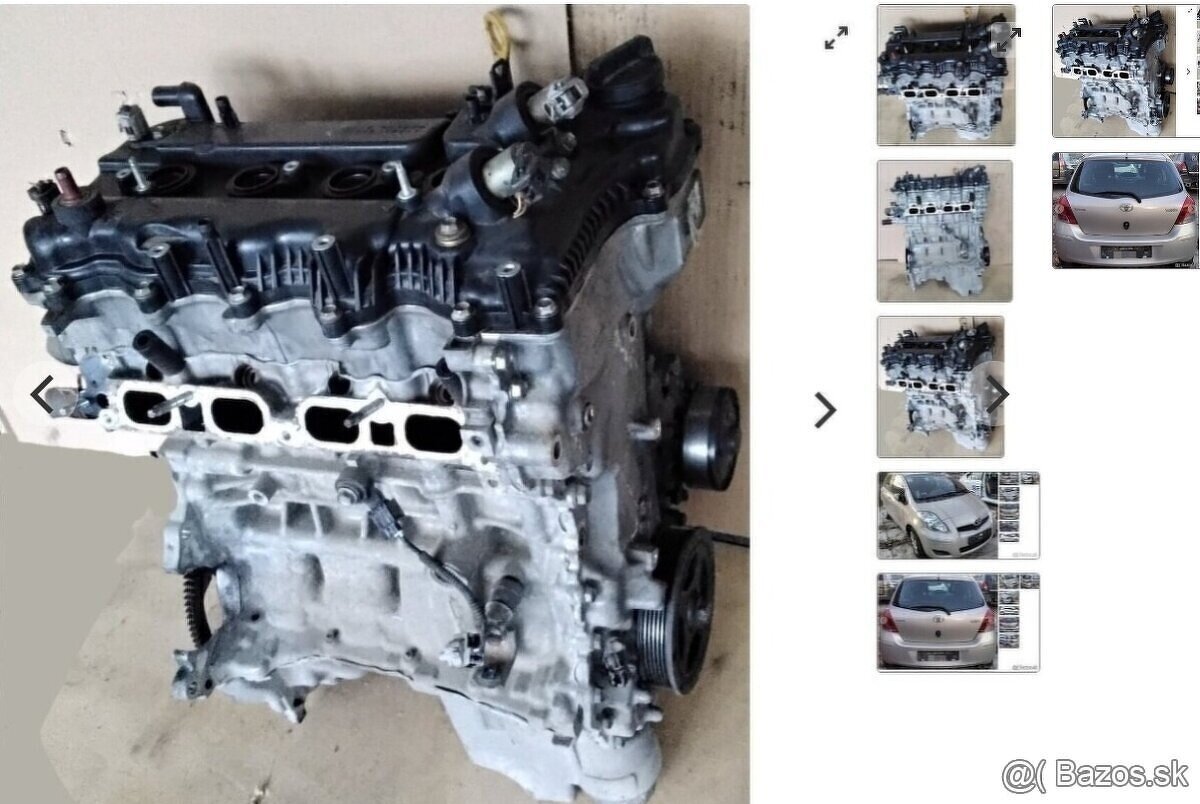 Toyota Yaris 1.33 VVTI 2010 predám MOTOR 1NR-FE, DVERE, RIAD - 2