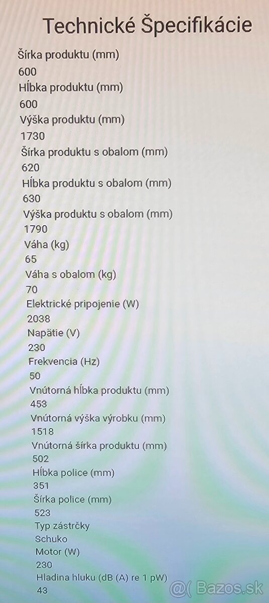 Chladiaca vitrína BEKO ( WHIRLPOOL ) - 2