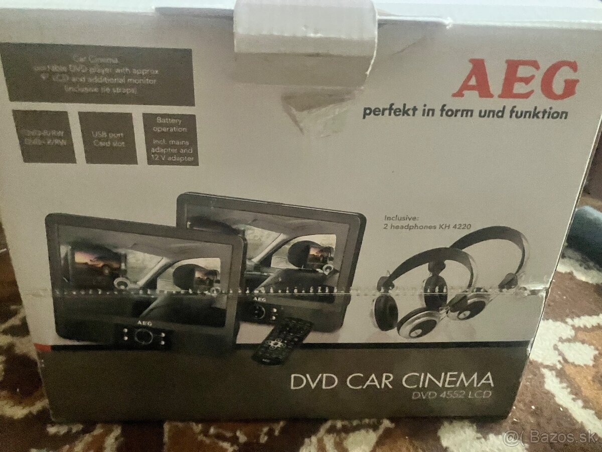 Dvd prehravac aeg do auta 2x lcd 7” - 2