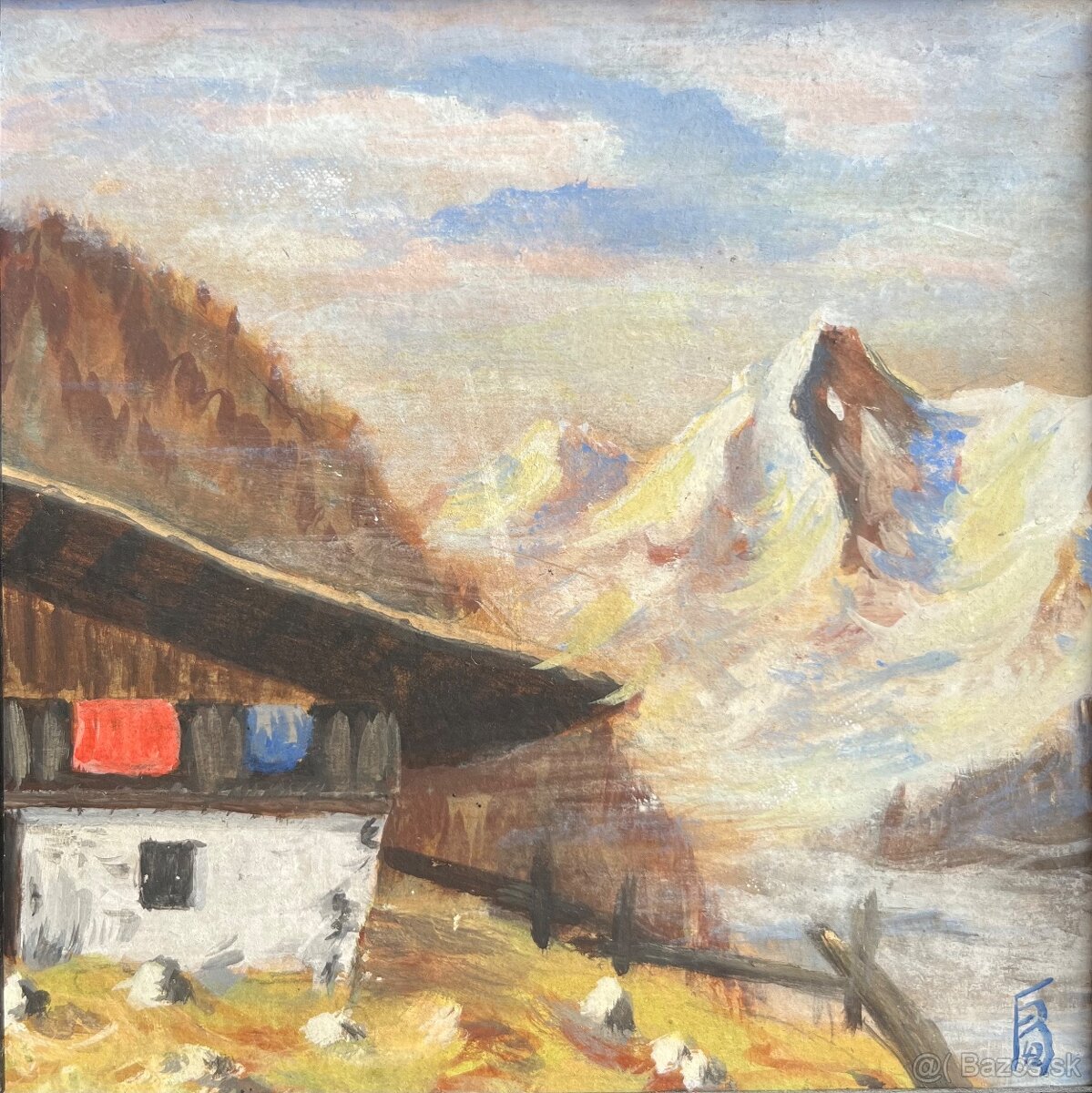 Obraz chata a hory - 2