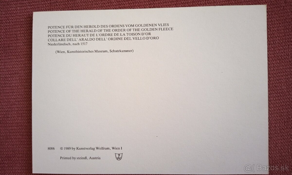 Pohľadnica_Rád zlatého rúna - 2