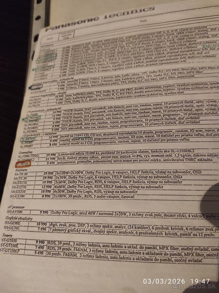 HIFI KATALOG TECHNICS 1999 - 2000 TOP - 2