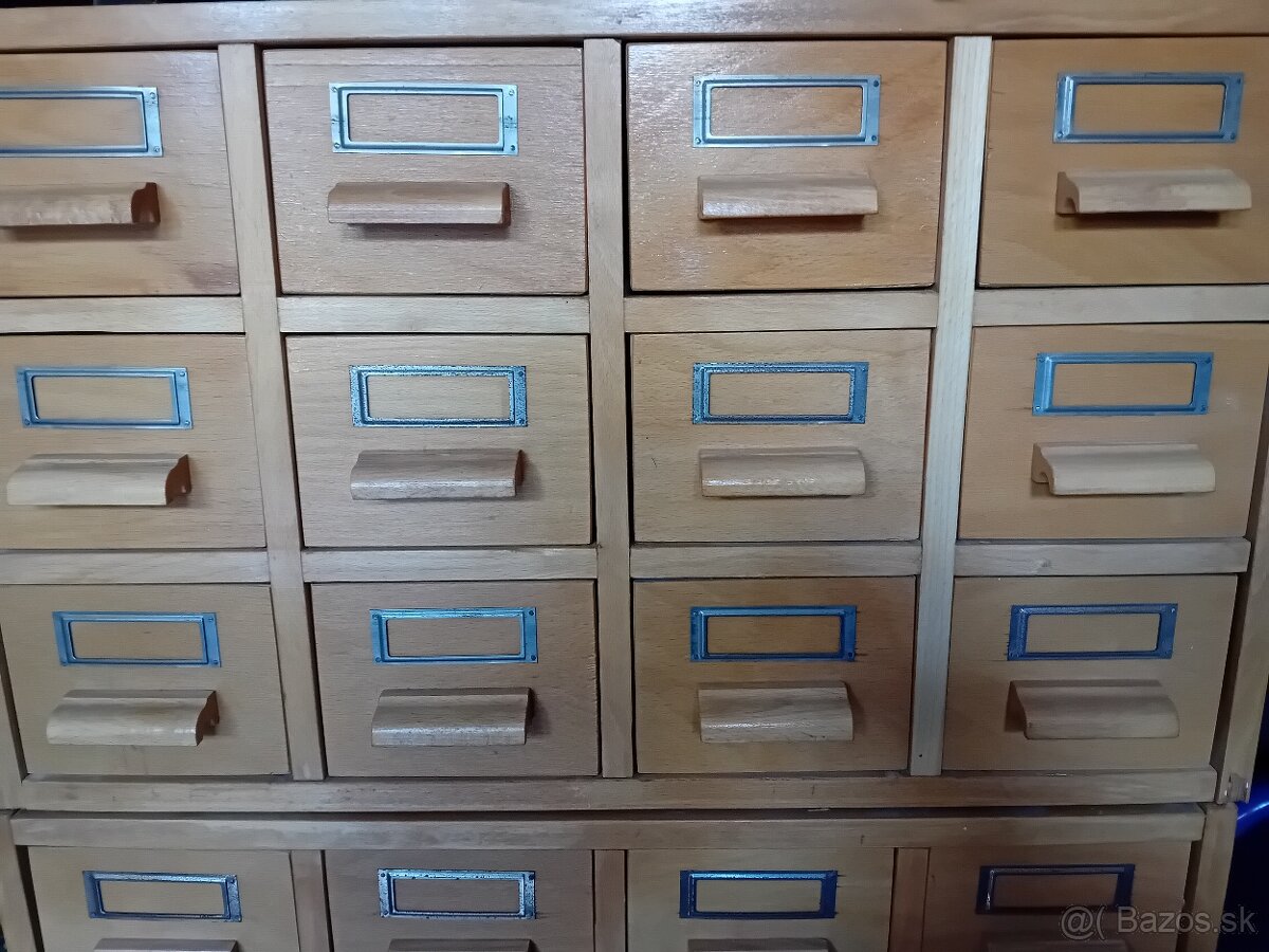 Registračka, vintage ,šuflíkový regál - 2