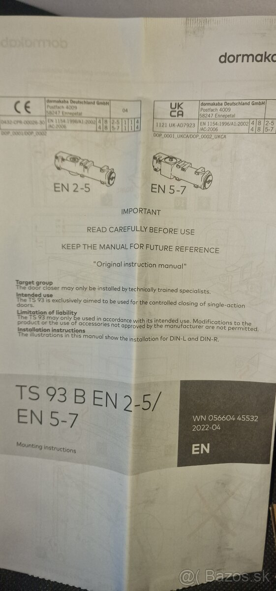 Zatvarac jednokrídlovych dverí, - 2