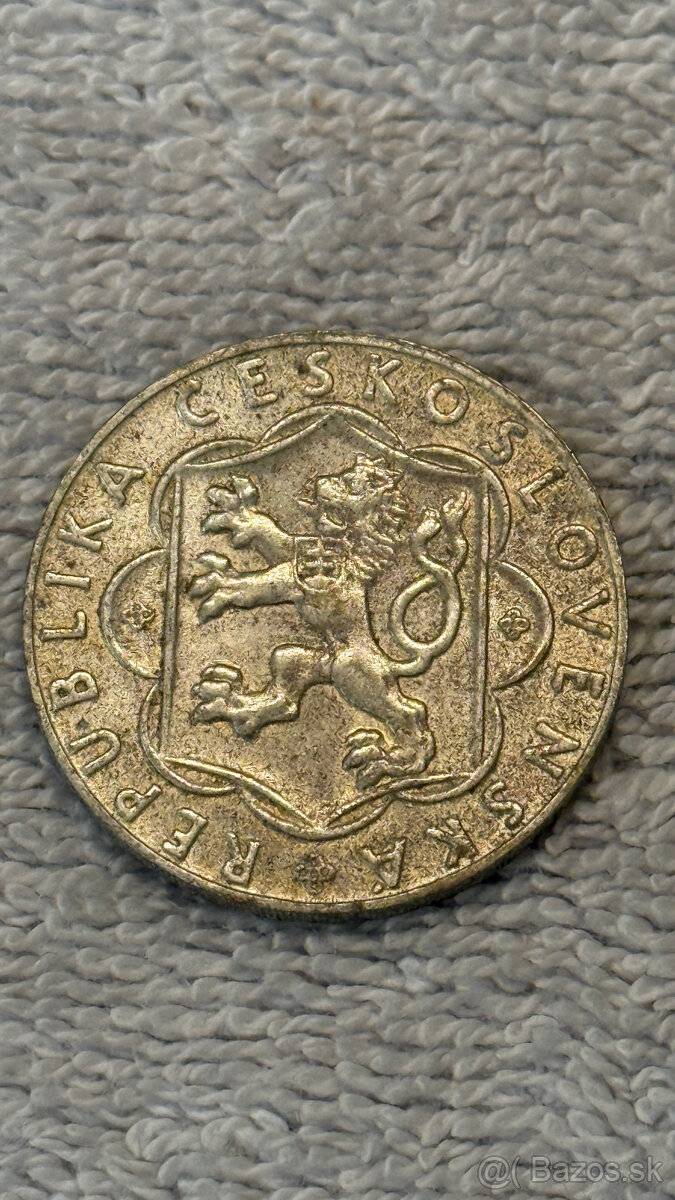 Stříbrná mince Československo – 10 Kčs 1954 (10. výročí Slov - 2