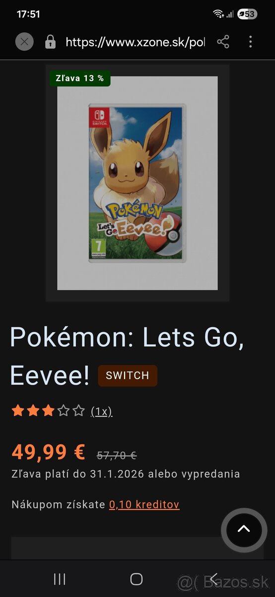 Nintendo Switch hra Pokemon lets go eevee - 2