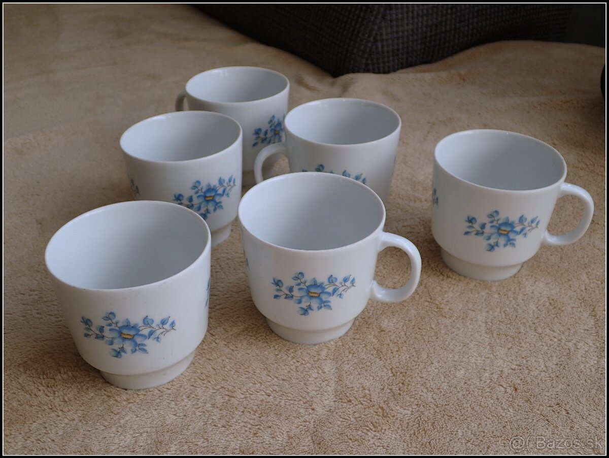 Šálky s nezábudkami 6ks - 2