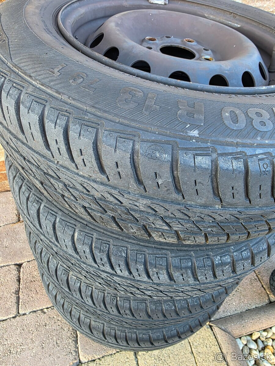Letné pneumatiky s diskami 155/80 R13 4x100 - 2