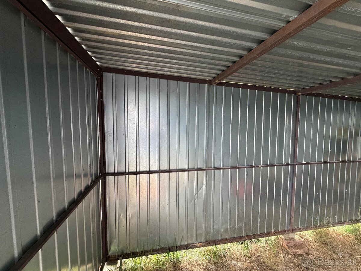Plechová garáž - stavebná búda 5x3m - 2