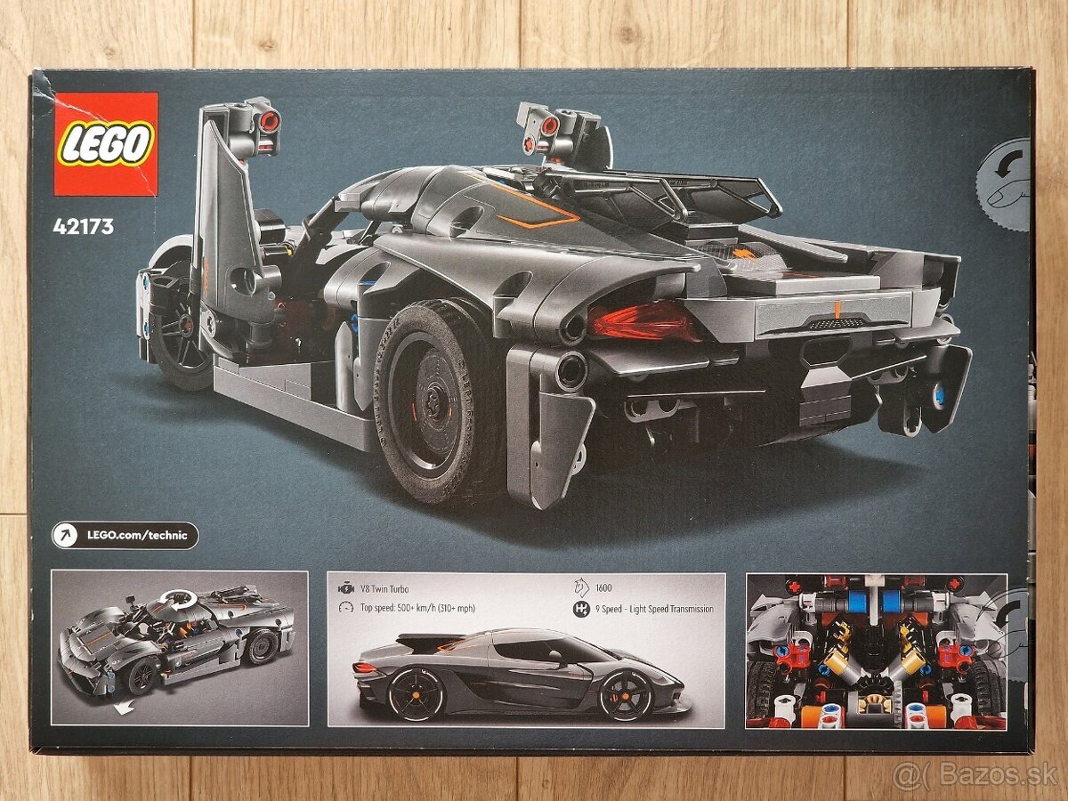 Lego Technic 42173 Sivé hyperauto Koenigsegg Jesko Absolut - 2