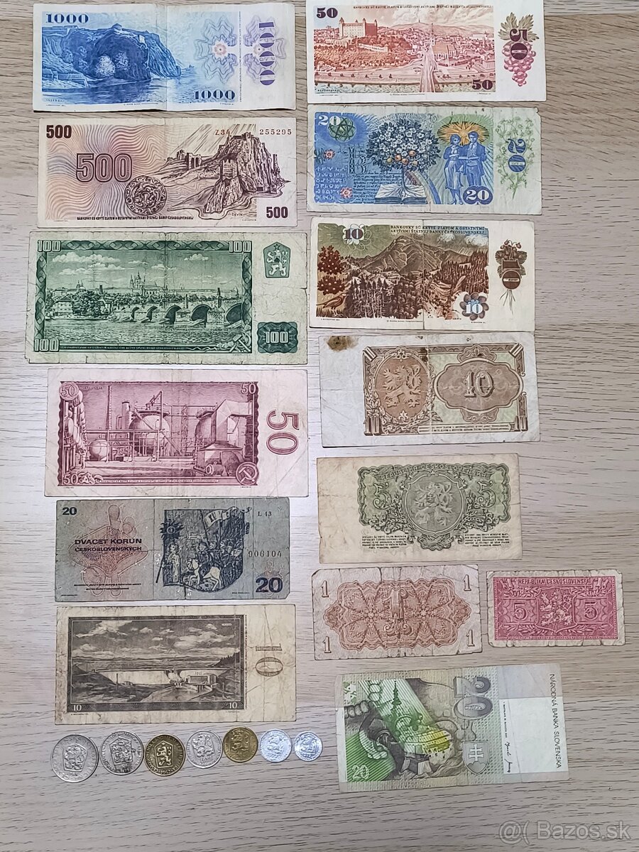 PREDANÉ STARÝCH ČESKOSLOVENSKÝCH_BANKOVIEK a MINCÍ - 2