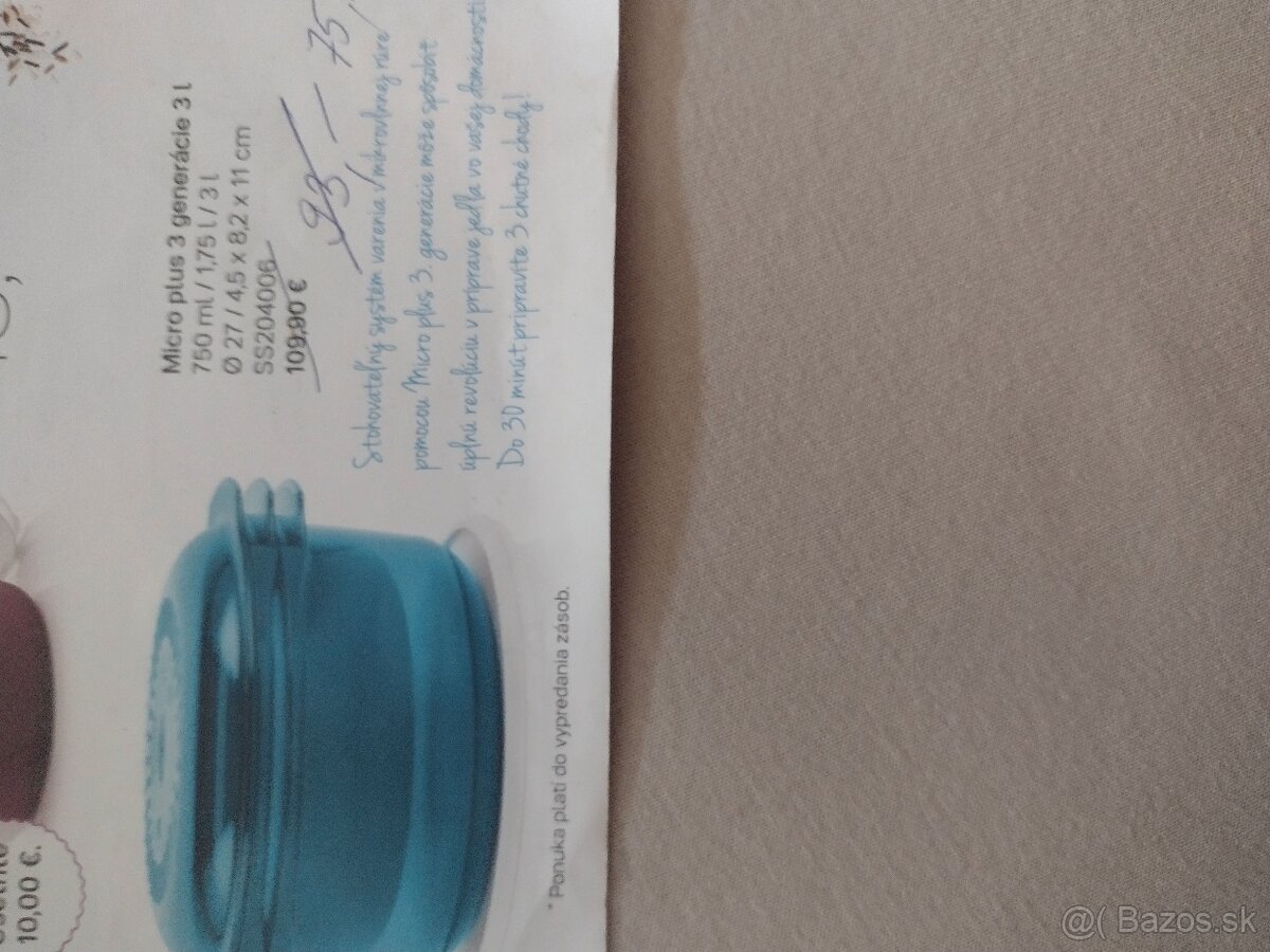 Tupperware misky, nádoby na vodu, olejničky, poháre - 2