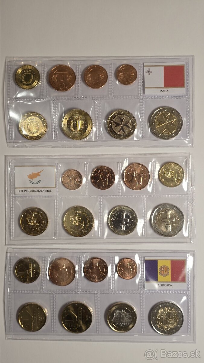 UNC sady euromincí - 2