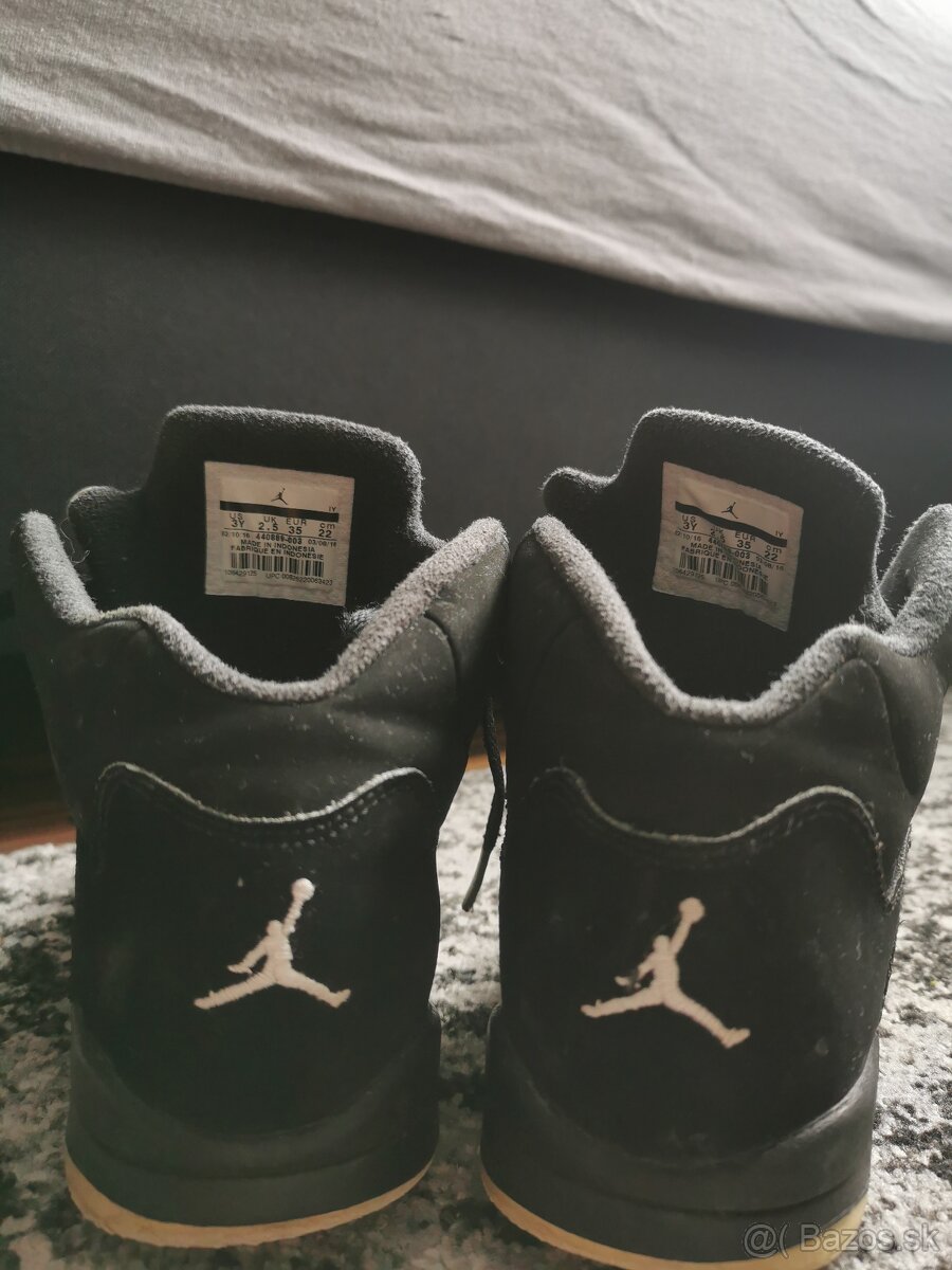 Jordan 5s Black Metallic silver - 2