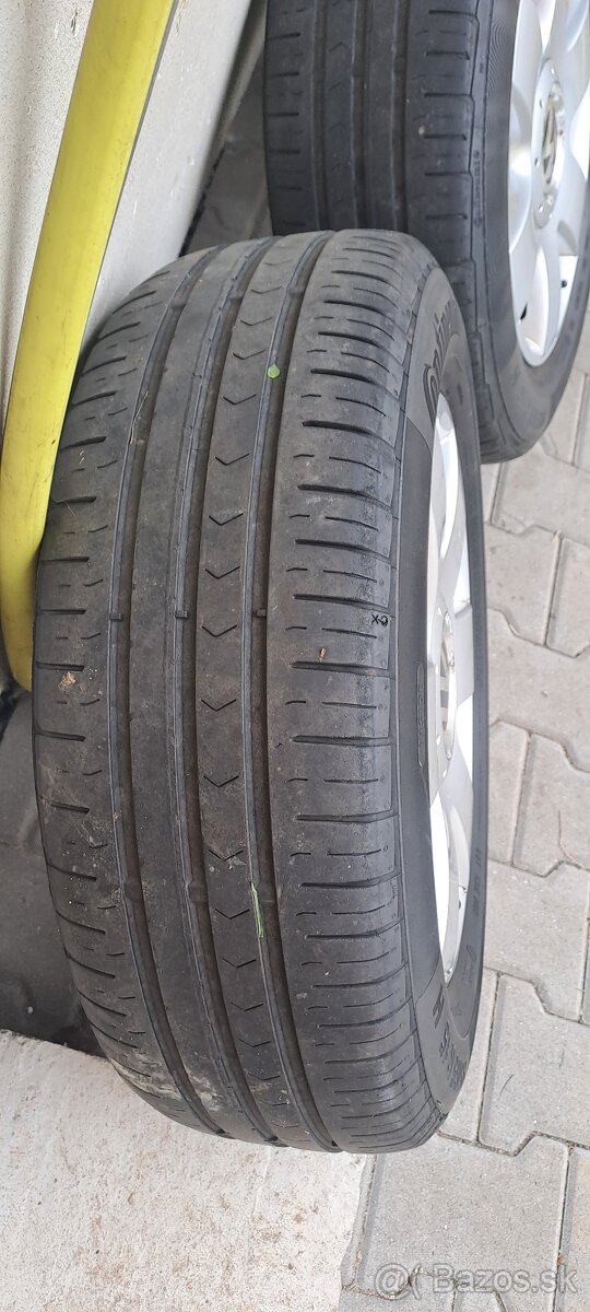 Letné pneumatiky 195/65R16 s diskami WV Touran - 2