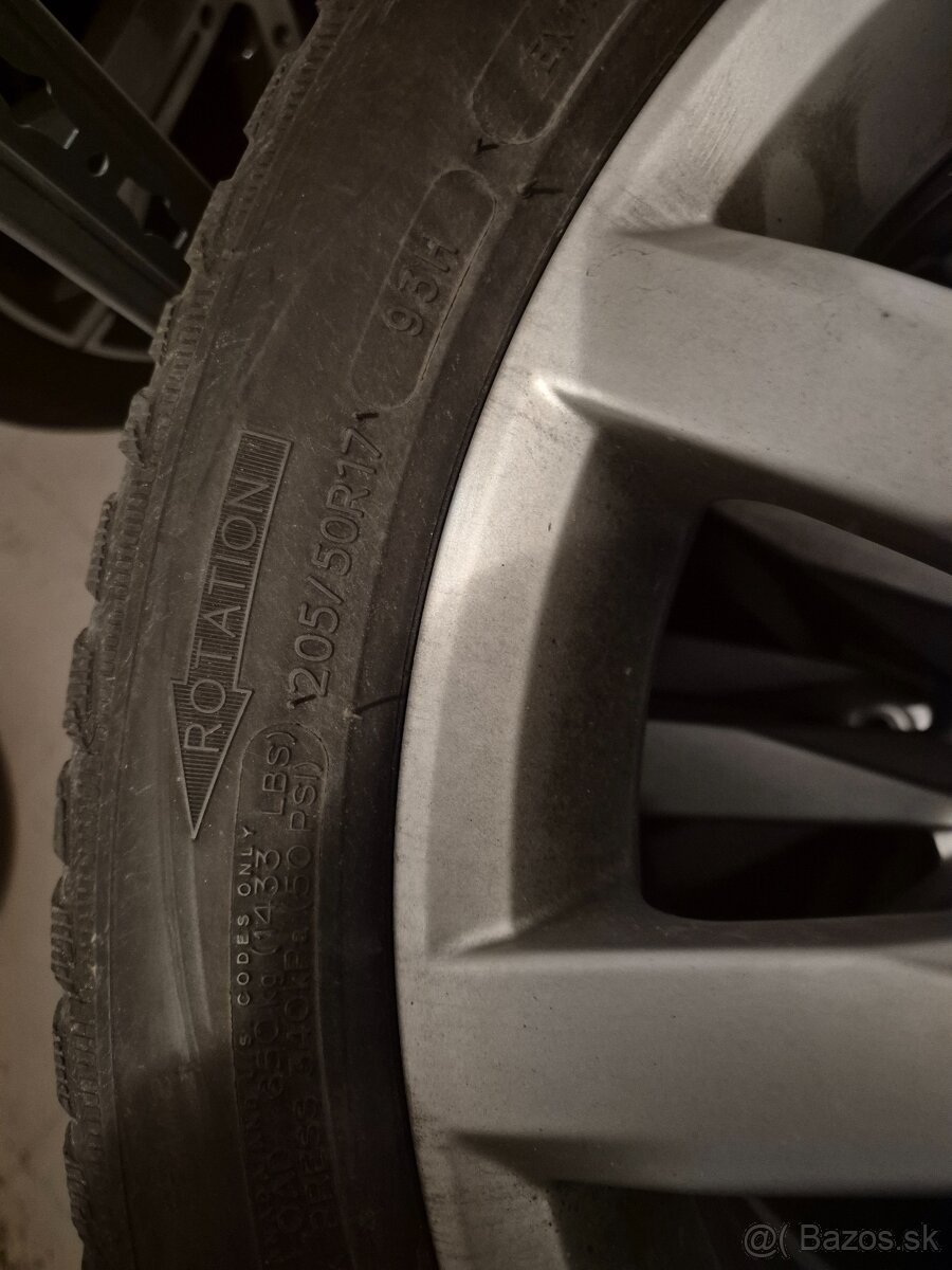 Predám elektrony VW Dijon r17 et 48/6J plus zimné pneu - 2