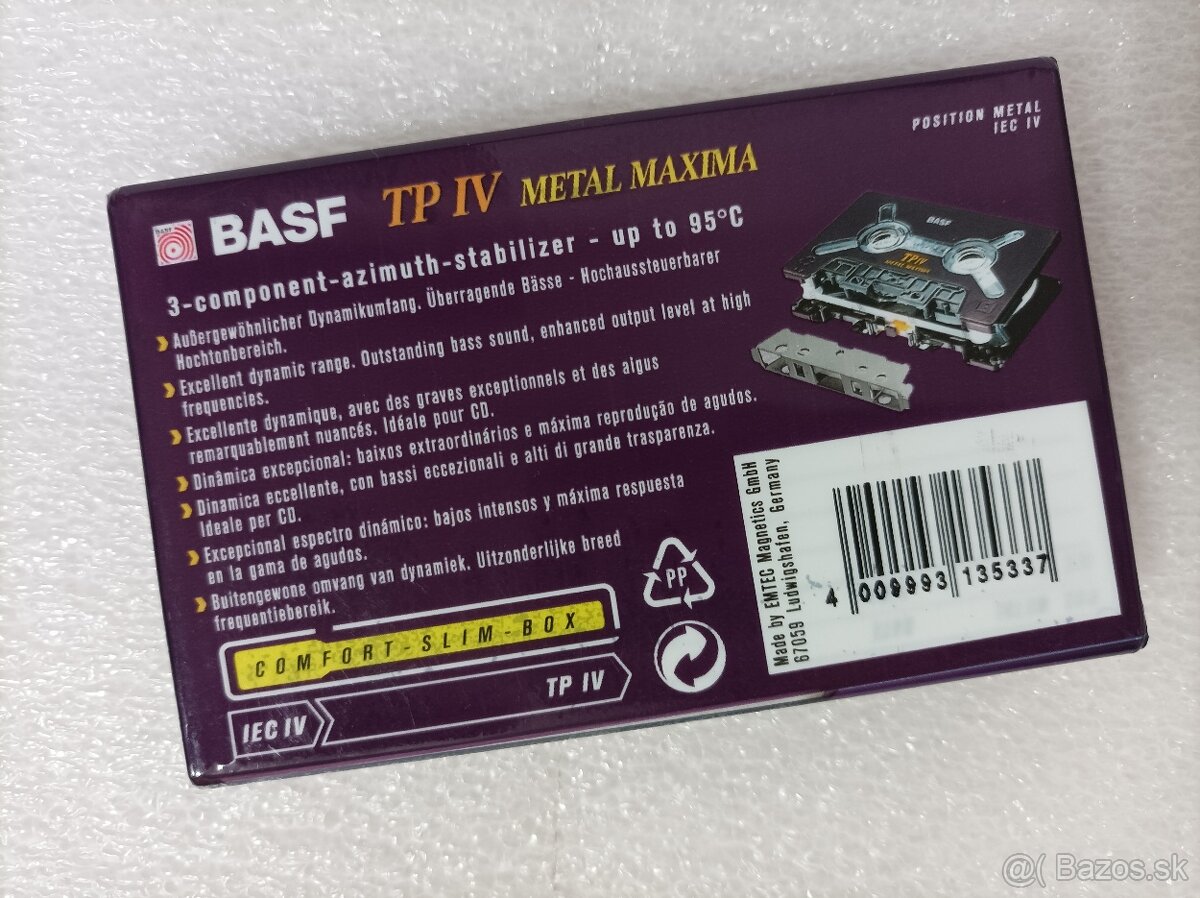 BASF TP IV METAL MAXIMA 90 , nová MC kazeta - 2