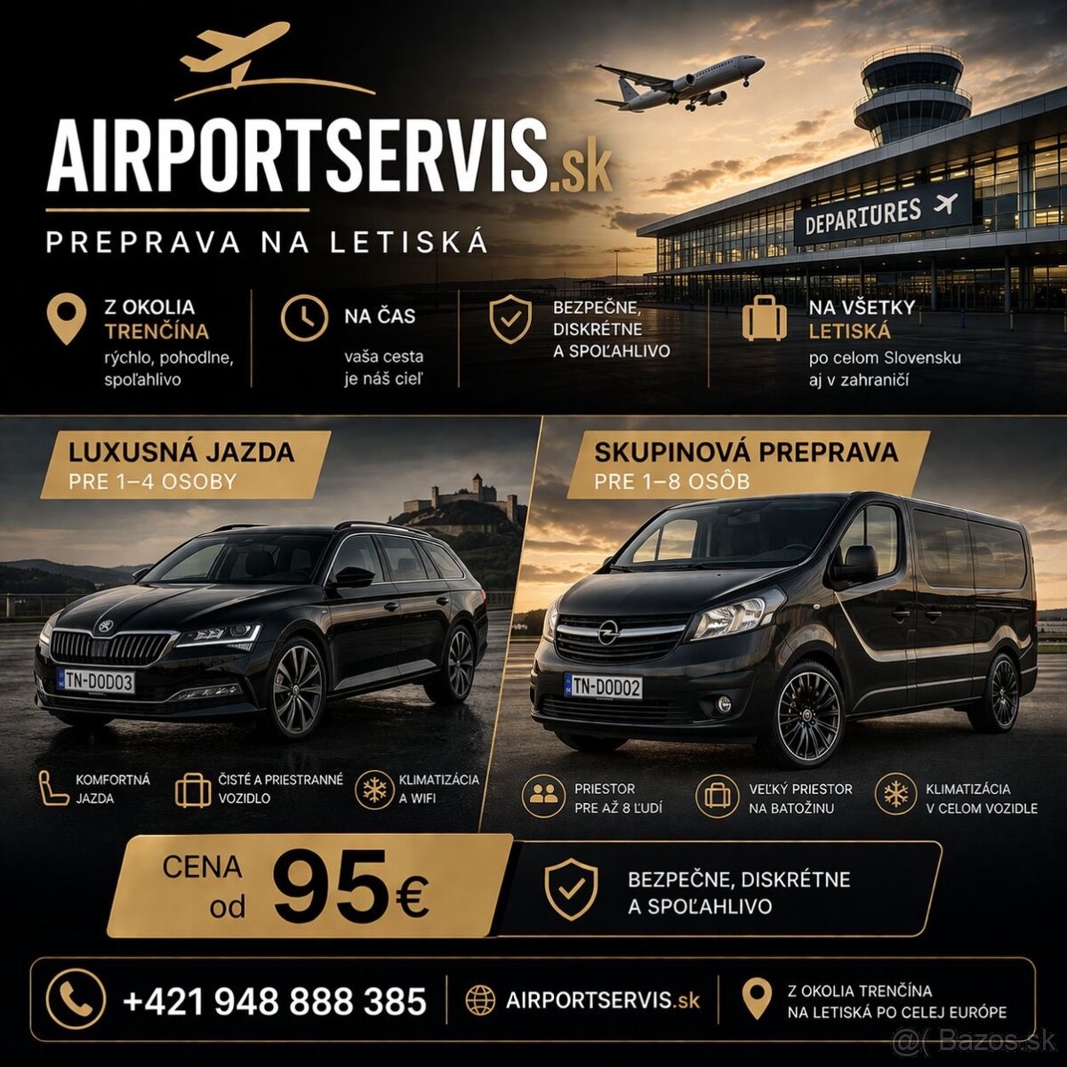 🛩️ TAXI ODVOZ NA LETISKO - 2