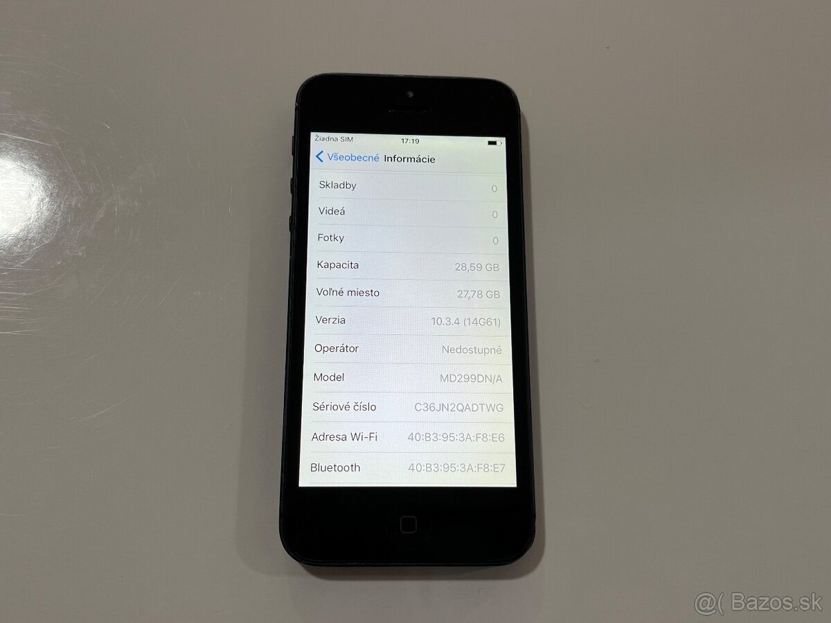 iPhone 5 32GB Black dobrý stav - 2