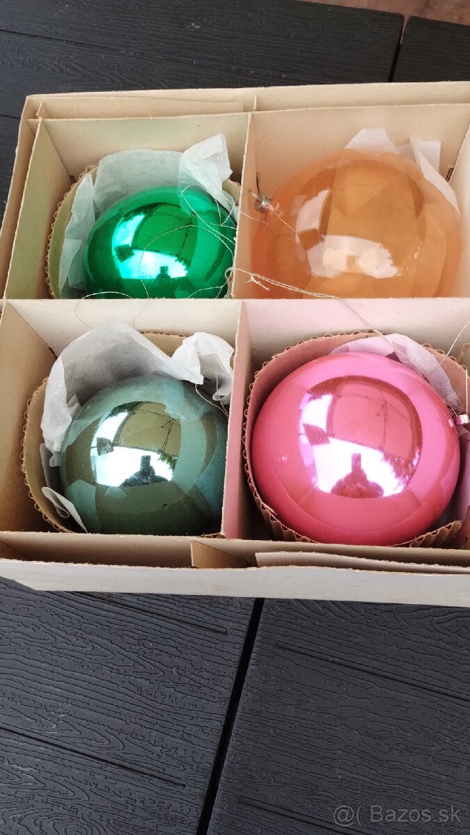 Retro sklenené vianočné ozdoby - 2