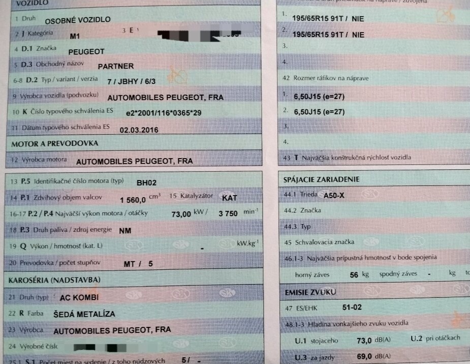 PEUGEOT PARTNER 1.6 HDI 2016 Predám MOTOR BH02 TRYSKY 044511 - 2