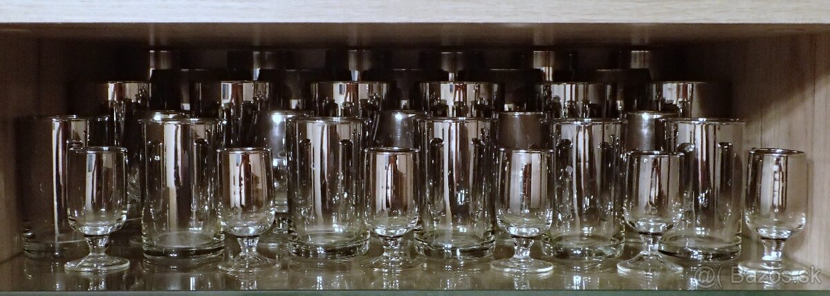 Dýmové sklo sada pohárov 34ks - 2