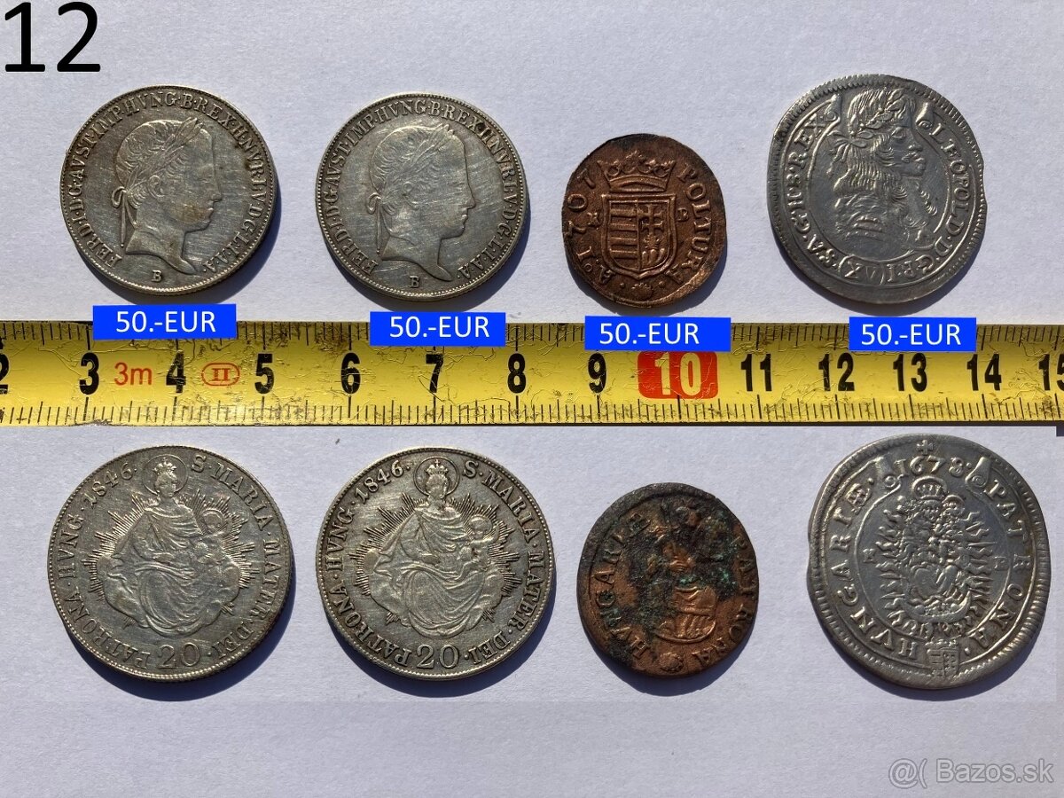 Plaketa a mince staré 1600 - 1700 - 1800 - 2