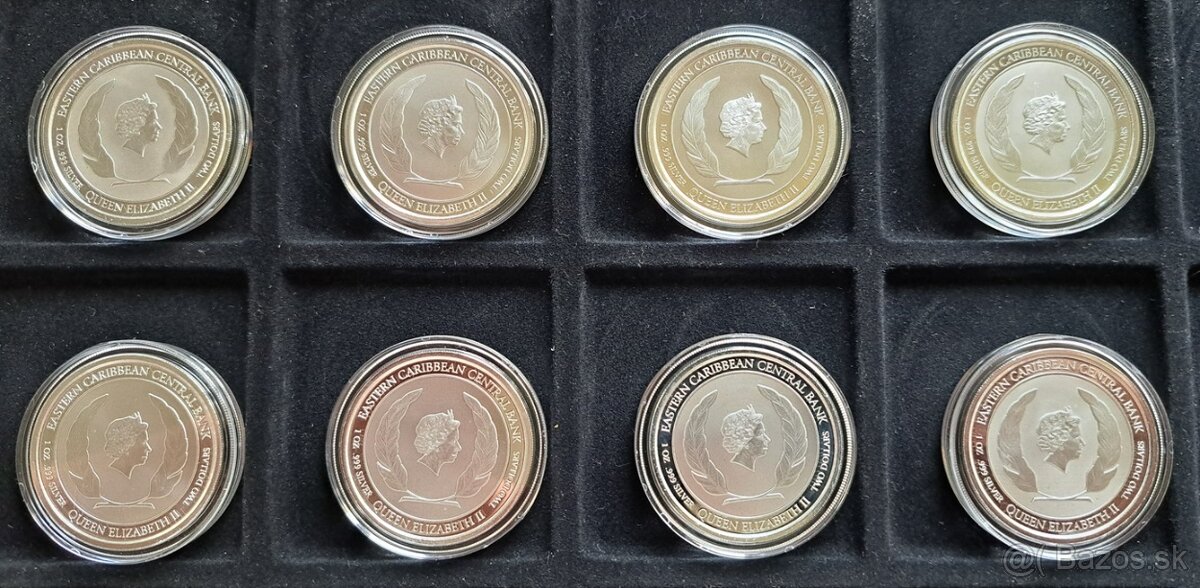 Karibske ostrovy 1oz investicne striebro 2018 - 2