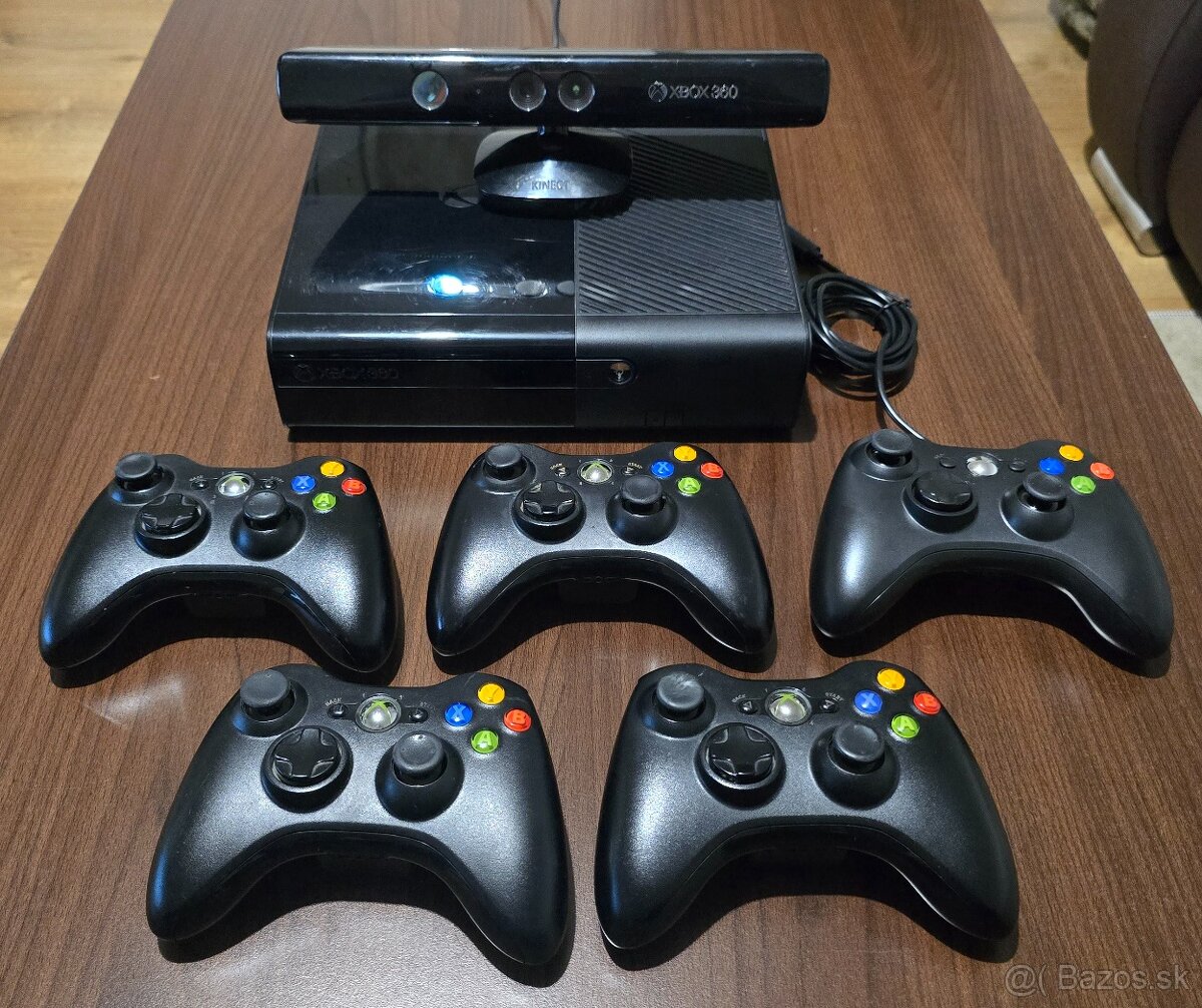 Xbox 360 E 320GB +hry +kinect +5x ovladač - 2