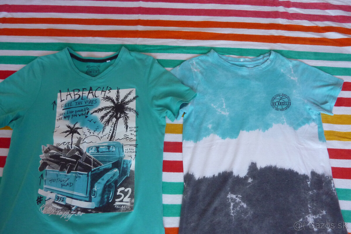 2 Krásne tričká s krátkym.ruk.,Zn.C&A, 100% bavlna, TOP STAV - 2