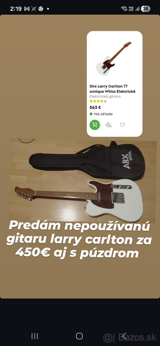 Gitara Larry Carlton T7 Antique white - 2